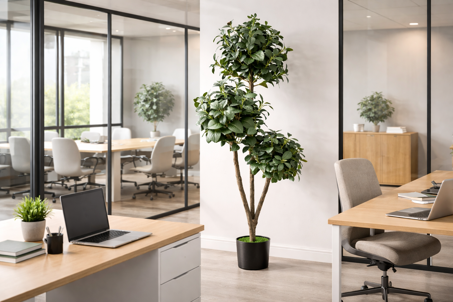 ხელოვნური დეკორატიული მცენარე ქოთნით (150 სმ) YD28259